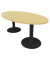 Konferenztisch Idea+ IDTR200 FA R, 74cm (H), 200x110cm (BxT), oval, buche / dunkelgrau