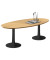 Konferenztisch Idea+ IDTR240 FA R, 74cm (H), 240x110cm (BxT), oval, buche / dunkelgrau