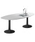 Konferenztisch Idea+ IDTR240 GR R, 74cm (H), 240x110cm (BxT), oval, lichtgrau / dunkelgrau