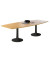 Konferenztisch Idea+ IDTR280 FA R, 74cm (H), 280x80-110cm (BxT), Tonnenform, buche / dunkelgrau