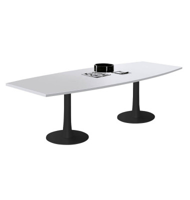 Konferenztisch Idea+ IDTR280 GR R, 74cm (H), 280x80-110cm (BxT), Tonnenform, lichtgrau / dunkelgrau Konferenztisch Idea+ IDTR280 GR R, 74cm (H), 280x80-110cm (BxT), Tonnenform, lichtgrau / dunkelgrau
