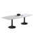 Konferenztisch Idea+ IDTR280 GR R, 74cm (H), 280x80-110cm (BxT), Tonnenform, lichtgrau / dunkelgrau