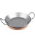 Servierpfanne mit Holzuntersetzer silber ca. 1,2 l