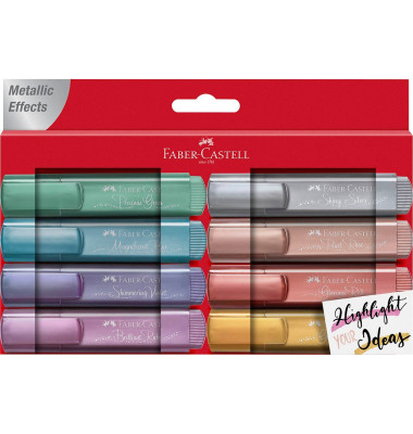 Textmarker TL 46, 154689, Etui, farbig sortiert (gold/silber/rose/rubin/blau/gr&uuml;n/rot/violett), 1-5mm Keilspitze