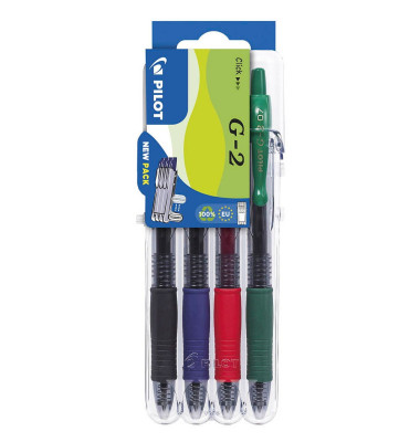 Gelschreiber G2, 2605S4SET2GO, 0,4mm, nachf&uuml;llbar