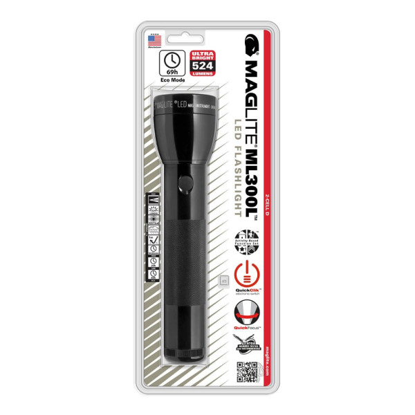 0038739500348 - ML 300L-S2016 - LED-Taschenlampe 2-Cell D 487 lm 26139 cd