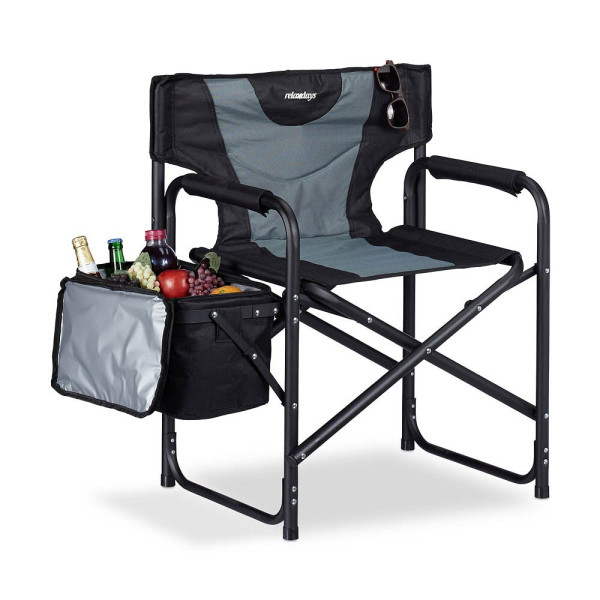 4052025266301 - relaxdays Campingstuhl mit Armlehnen schwarz 1 St 4052025266301 - relaxdays Campingstuhl mit Armlehnen schwarz 1 St