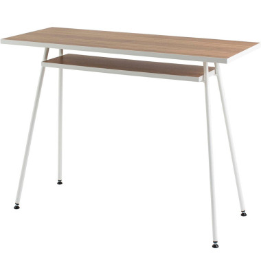 Schreibtisch easyHome LV1, 75cm (H), 100x40cm (BxT), rechteckig, walnuss / weiß