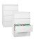 H&auml;ngeregistraturschrank 109835, reinwei&szlig;, 4 Schubladen, 2-bahnig