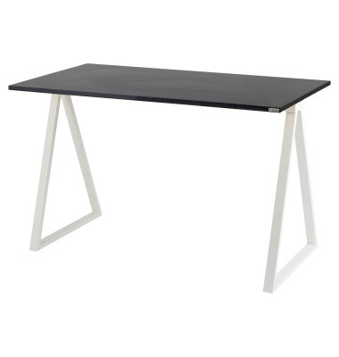 Schreibtisch easyHome LV9, 74cm (H), 110x60cm (BxT), rechteckig, schwarz / weiß