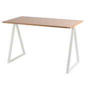 Schreibtisch easyHome LV9, 74cm (H), 110x60cm (BxT), rechteckig, buche / weiß