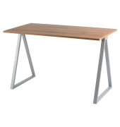 Schreibtisch easyHome LV9, 74cm (H), 110x60cm (BxT), rechteckig, walnuss / grau