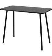 Schreibtisch easyHome HOPM, 75cm (H), 100x50cm (BxT), rechteckig, schwarz / schwarz