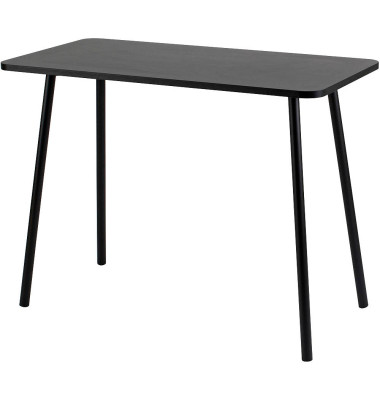 Schreibtisch easyHome HOPM, 75cm (H), 100x50cm (BxT), rechteckig, schwarz / schwarz