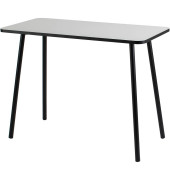 Schreibtisch easyHome HOPM, 75cm (H), 100x50cm (BxT), rechteckig, weiß / schwarz
