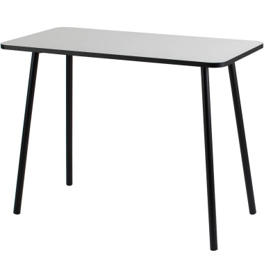 Schreibtisch easyHome HOPM, 75cm (H), 100x50cm (BxT), rechteckig, weiß / schwarz