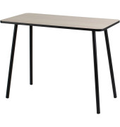 Schreibtisch easyHome HOPM, 75cm (H), 100x50cm (BxT), rechteckig, eiche / schwarz