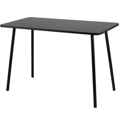 Schreibtisch easyHome HOPM, 75cm (H), 114x60cm (BxT), rechteckig, schwarz / schwarz