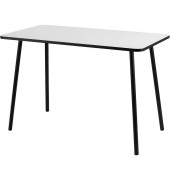 Schreibtisch easyHome HOPM, 75cm (H), 114x60cm (BxT), rechteckig, weiß / schwarz