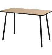 Schreibtisch easyHome HOPM, 75cm (H), 114x60cm (BxT), rechteckig, buche / schwarz