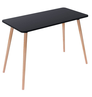 Schreibtisch easyHome HOP, 75cm (H), 100x50cm (BxT), rechteckig, schwarz / buche