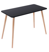 Schreibtisch easyHome HOP, 75cm (H), 114x60cm (BxT), rechteckig, schwarz / buche