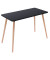 Schreibtisch easyHome HOP, 75cm (H), 114x60cm (BxT), rechteckig, schwarz / buche