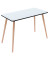 Schreibtisch easyHome HOP, 75cm (H), 114x60cm (BxT), rechteckig, weiß / buche
