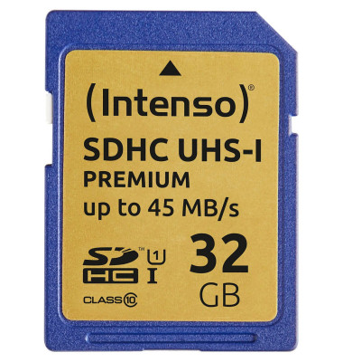 Speicherkarte Premium 3421480, SDHC, Class 10, bis 90 MB/s, 32 GB