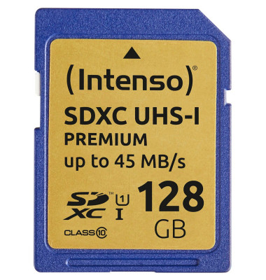 Speicherkarte Premium 3421491, SDXC, Class 10, bis 90 MB/s, 128 GB