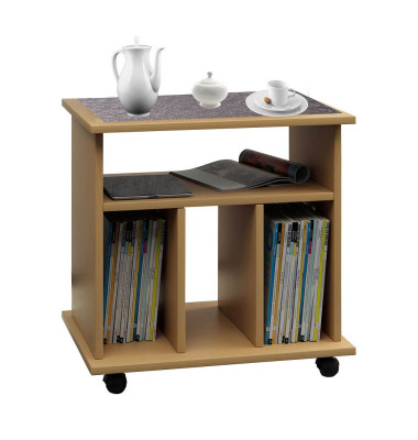 Beistelltisch Tabina 911965, 59cm (H), 60cmx45 (BxT), rechteckig, buche / braun