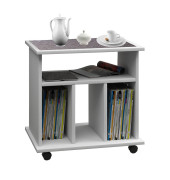 Beistelltisch Tabina 911966, 59cm (H), 60cmx45 (BxT), rechteckig, weiß / weiß