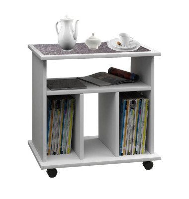Beistelltisch Tabina 911966, 59cm (H), 60cmx45 (BxT), rechteckig, weiß / weiß Beistelltisch Tabina 911966, 59cm (H), 60cmx45 (BxT), rechteckig, weiß / weiß