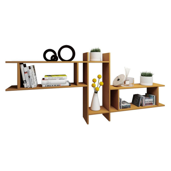 4051814355264 - Holzregal hängend platzsparendes Regal Maße H 80 x B 188 x T 20 cm Elegantes Regal hängend Aufbewahrungsregal Bücherregal Wandboard - Sirola Maxi 4051814355264 - Holzregal hängend platzsparendes Regal Maße H 80 x B 188 x T 20 cm Elegantes Regal hängend Aufbewahrungsregal Bücherregal Wandboard - Sirola Maxi