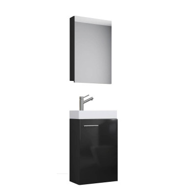 Badmöbel-Set Slito 3-tlg. schwarz Badmöbel-Set Slito 3-tlg. schwarz