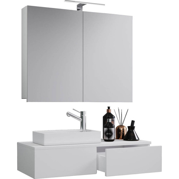 4051814380778 - 3-tlg Set Waschplatz für Gäste WC Gästebad Waschtisch Toilette Badmöbel Badezimmer Set - Gudas SC 4051814380778 - 3-tlg Set Waschplatz für Gäste WC Gästebad Waschtisch Toilette Badmöbel Badezimmer Set - Gudas SC
