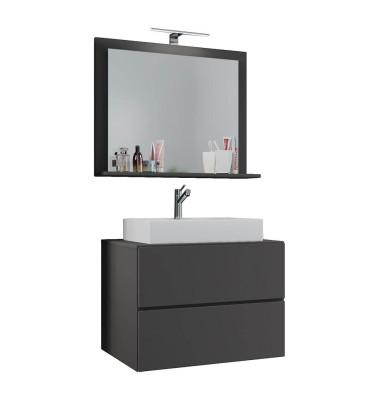 Badmöbel-Set Lendas M 3-tlg. anthrazit Badmöbel-Set Lendas M 3-tlg. anthrazit