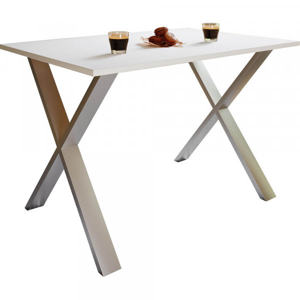 4051814402692 - Xona X-Fuß 80 cm tief Esstisch weiß rechteckig 4051814402692 my home 4051814402692 - Xona X-Fuß 80 cm tief Esstisch weiß rechteckig 4051814402692 my home