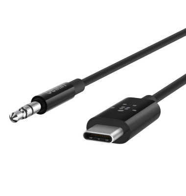 USB-Adapter F7U079BT03-BLK, 0,9m, USB-C auf 3,5mm Klinke, schwarz