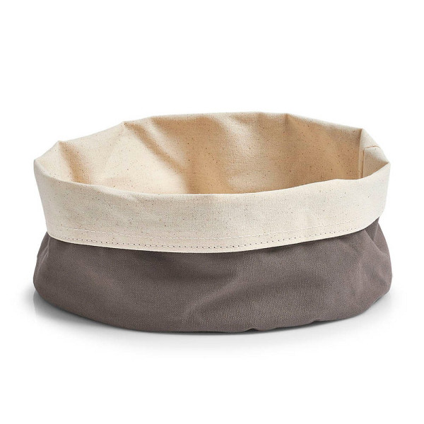 4003368180069 - Brotbeutel aus 100% Baumwolle anthrazit créme Ordnungs- und Aufbewahrungskörbchen zum Servieren von Brötchen Maße Ø 25 x 13 cm 4003368180069 - Brotbeutel aus 100% Baumwolle anthrazit créme Ordnungs- und Aufbewahrungskörbchen zum Servieren von Brötchen Maße Ø 25 x 13 cm