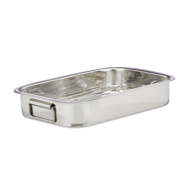 4052025946302 - relaxdays Bräter M silber 330 x 235 cm 2-tlg 4052025946302 - relaxdays Bräter M silber 330 x 235 cm 2-tlg