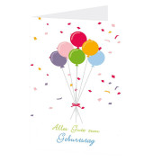 Geburtstagskarten Luftballon LU1604 11,5cm x 17,5cm (BxH) 260g Motiv Chromopapier FSC