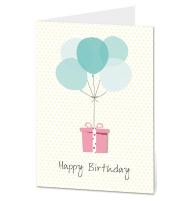 Geburtstagskarten Happy Birthday LU1700 11,5cm x 17,5cm (BxH) 260g Motiv Chromopapier FSC