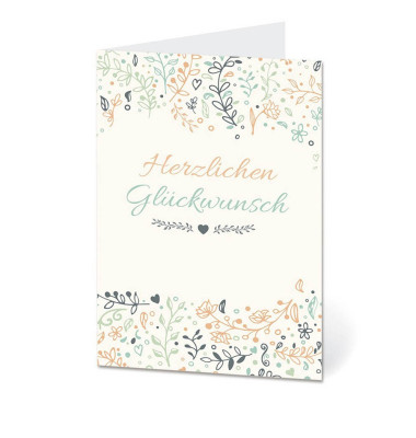 Glückwunschkarten Blumen LU2163 11,5cm x 17,5cm (BxH) 260g Motiv Chromopapier FSC