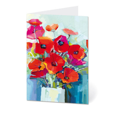 Grußkarten Mohnblumen LU1735 11,5cm x 17,5cm (BxH) 260g Motiv Chromopapier FSC