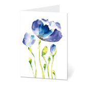 Grußkarten Blaue Blume LU1734 11,5cm x 17,5cm (BxH) 260g Motiv Chromopapier FSC