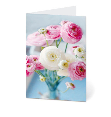 Grußkarten Ranunkel LU421 11,5cm x 17,5cm (BxH) 260g Motiv Chromopapier FSC