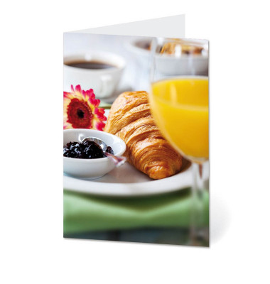 Grußkarten Frühstück LU917 11,5cm x 17,5cm (BxH) 260g Motiv Chromopapier FSC