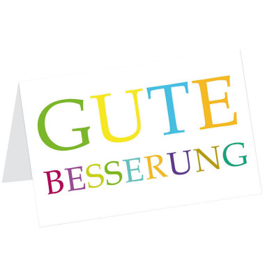 Grußkarten Gute Besserung LU773 17,5cm x 11,5cm (BxH) 260g Motiv Chromopapier FSC Grußkarten Gute Besserung LU773 17,5cm x 11,5cm (BxH) 260g Motiv Chromopapier FSC