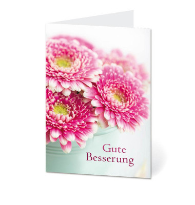 Grußkarten Gute Besserung LU128 11,5cm x 17,5cm (BxH) 260g Motiv Chromopapier FSC